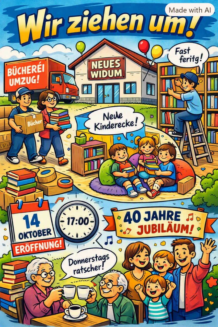Plakat zum Wiedereinzug
