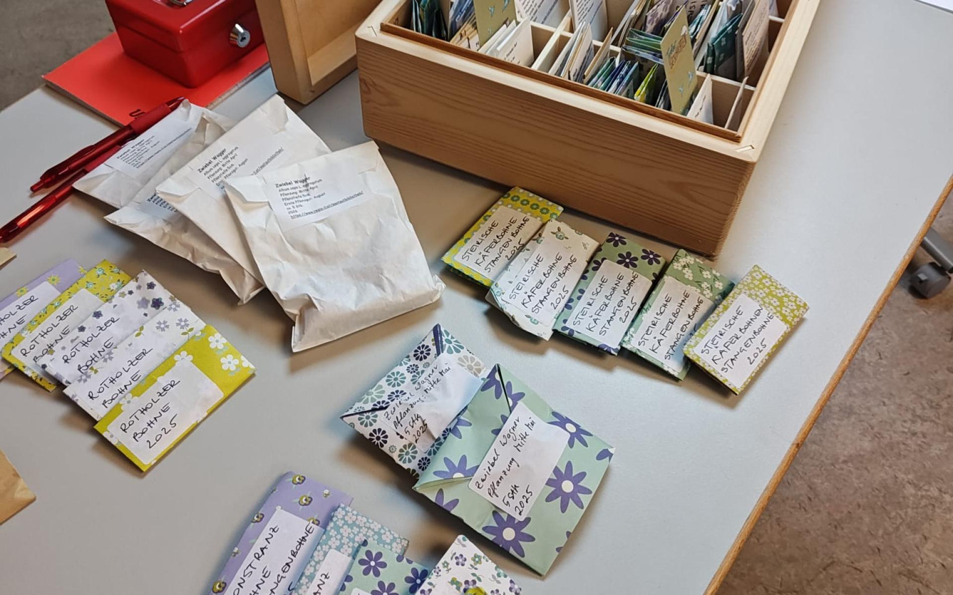 Samentütchen und die Saatgutbox